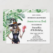 Summerween Hexen Pool Bash Geburtstag Einladung (Vorne/Hinten)