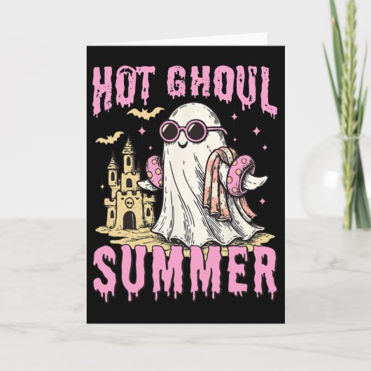 Summerween Hot Ghoul Summer Funny Niedlich Ghost P Karte (Vorderseite)