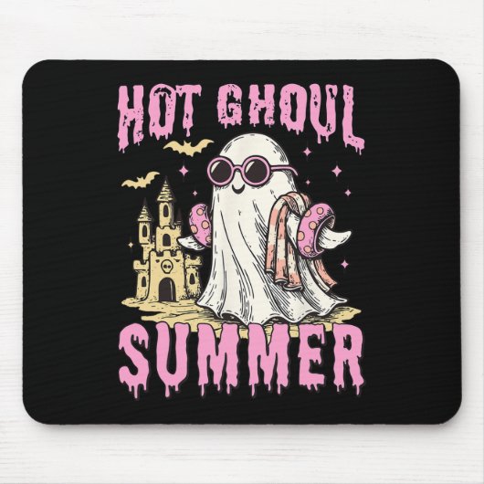 Summerween Hot Ghoul Summer Funny Niedlich Ghost P Mousepad (Vorne)