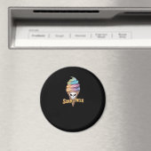 Summerween IceCream Skeleton Classic Meme Magnet (In Situ (Geschirrspüler))