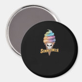 Summerween IceCream Skeleton Classic Meme Magnet (Vorderseite/Rückseite)