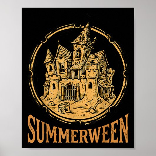 Summerween Kunst verzauberte Sandburg Poster (Vorne)