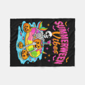 Summerween Lustige Skelette Halloween Schwimmendes Fleecedecke (Vorderseite (Horizontal))