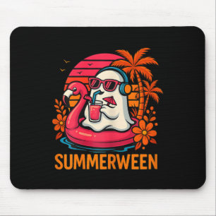 Summerween Lustiger Geist Halloween Sommer Flaming Mousepad
