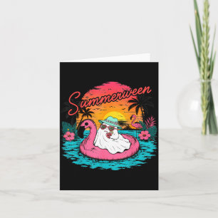 Summerween Lustiger Geist Sommer Halloween Urlaub Karte