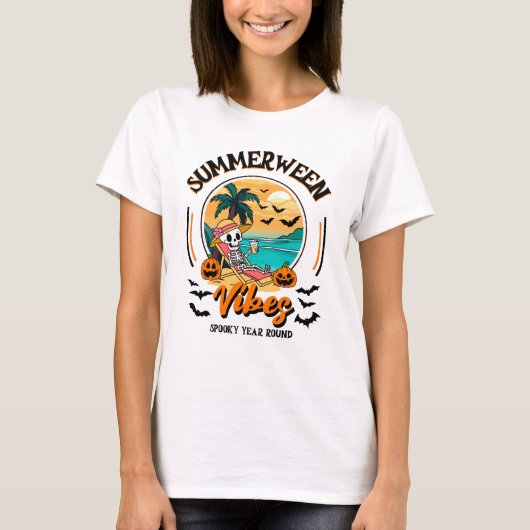Summerween, Lustiger Halloween Sommer  T-Shirt (Vorderseite)