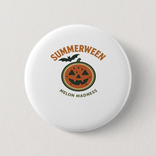 Summerween Madness - Spooky Watermelon Classic Button (Vorderseite)