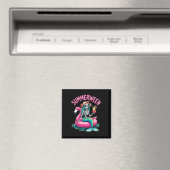 Summerween Mermaid Skeleton Beach Flamingo Hallowe Magnet (In Situ (Geschirrspüler))