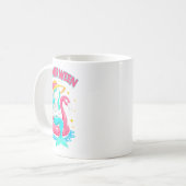Summerween Mermaid Skeleton Halloween Flamingo Sum Kaffeetasse (Vorderseite Links)