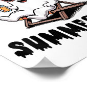 Summerween Niedlich Spookhom mit Sommervibes für Poster (Ecke)