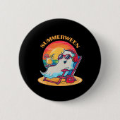 Summerween Niedlich Spooky Summer Ghost Halloween Button (Vorderseite)