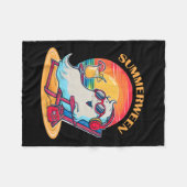 Summerween Niedlich Spooky Summer Ghost Halloween Fleecedecke (Vorderseite (Horizontal))