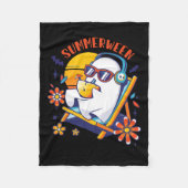 Summerween Niedlich Spooky Summer Ghost Halloween Fleecedecke (Vorderseite)