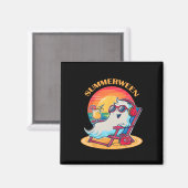 Summerween Niedlich Spooky Summer Ghost Halloween  Magnet (Vorderseite/Rückseite)