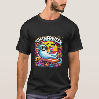 Summerween Niedlich Spooky Summer Ghost Halloween  T-Shirt