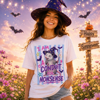 Summerween-Opossum-Zauberer-Kanal für Unsinn T-Shirt