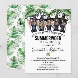 Summerween Party Hexen Girls Pool Bash Einladung