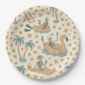 Summerween Party Skeleton Paper Plates Pappteller (Vorderseite)