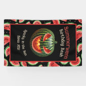 Summerween Party Watermelon Kürbislaterne Spooky Banner (Horizontal)