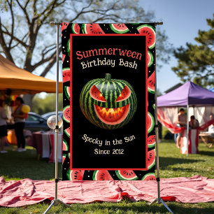 Summerween Party Watermelon Kürbislaterne Spooky Banner