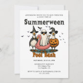 Summerween Pool Bash Summer Halloween-Party Einladung (Vorderseite)