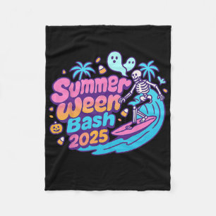 Summerween Sh 2025 Skeleton Beach Party Halloween Fleecedecke