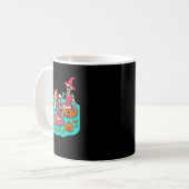 Summerween Skeleton Flamingo gerade für Hall Gewar Kaffeetasse (Vorderseite Links)