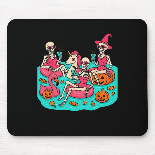 Summerween Skeleton Flamingo gerade für Hall Gewar Mousepad (Vorne)