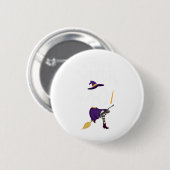 Summerween Skeleton Flamingo Halloween Summer Girl Button (Vorne & Hinten)
