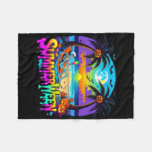 Summerween Skeleton Ghost Beach Funny Spooky Hallo Fleecedecke (Vorderseite (Horizontal))