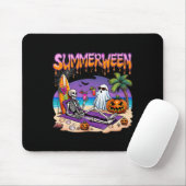 Summerween Skeleton Ghost Beach Funny Spooky Hallo Mousepad (Mit Mouse)