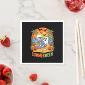 Summerween Skeleton Ghost Beach Halloween-Party Fu Serviette (Beispiel)