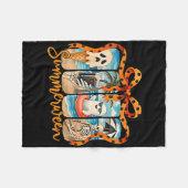 Summerween Skeleton Ghost Beach Party Halloween Vi Fleecedecke (Vorderseite (Horizontal))