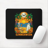 Summerween Skeleton Ghost Beach Party Halloween Vi Mousepad (Mit Mouse)