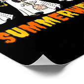 Summerween Skeleton Ghost Beach Party Halloween Vi Poster (Ecke)