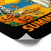 Summerween Skeleton Ghost Beach Party Halloween Vi Poster (Ecke)