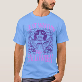 Summerween Skeleton Just Waiting For Halloween T-Shirt