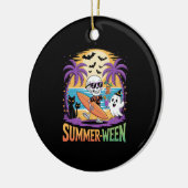 Summerween Skeleton Party Halloween Keramik Ornament (Links)