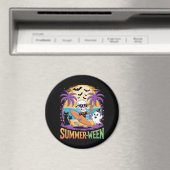 Summerween Skeleton Party Halloween Magnet (In Situ (Geschirrspüler))