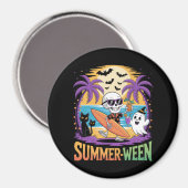 Summerween Skeleton Party Halloween Magnet (Vorderseite/Rückseite)