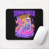 Summerween Skeleton Spooky Summer Beach Skelly Hal Mousepad (Mit Mouse)