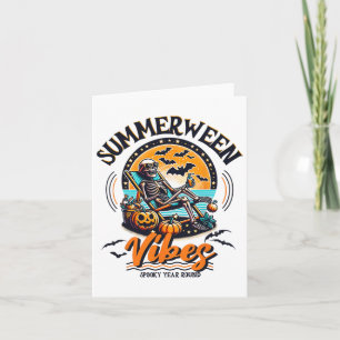 Summerween Skeleton Spooky Year Round Summer Hallo Karte