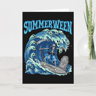 Summerween Skeleton Surf Grim Sensenmann Beach Spo Karte