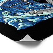 Summerween Skeleton Surf Grim Sensenmann Beach Spo Poster (Ecke)