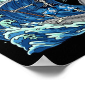 Summerween Skeleton Surf Grim Sensenmann Beach Spo Poster (Ecke)