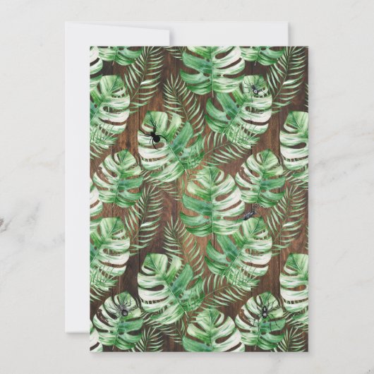 Summerween Skeleton Tropical Pool Bash Einladung (Rückseite)