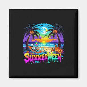 Summerween-Skelett-Geisterstrand Lustiger Grusel-H Magnet