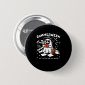 Summerween Spooky Halloween Summer Vibes Pumpkin G Button (Vorne & Hinten)