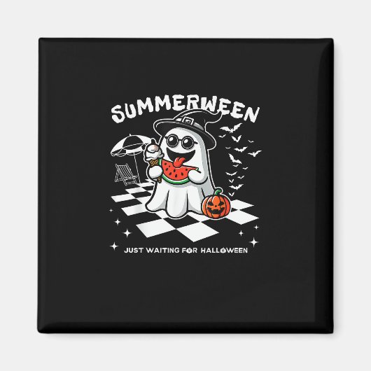 Summerween Spooky Halloween Summer Vibes Pumpkin G Magnet (Vorne)