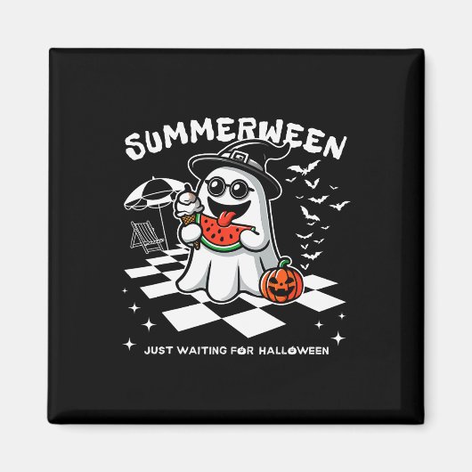 Summerween Spooky Halloween Summer Vibes Pumpkin G Magnet (Vorne)